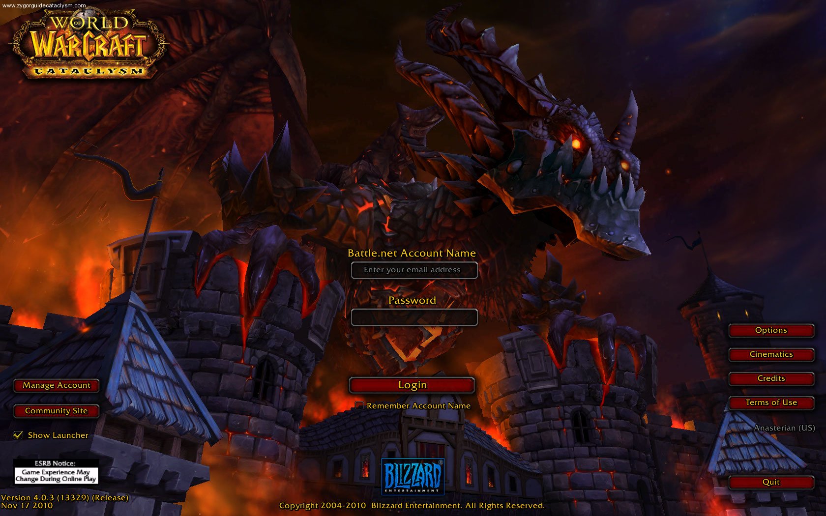 World Of Warcraft Login