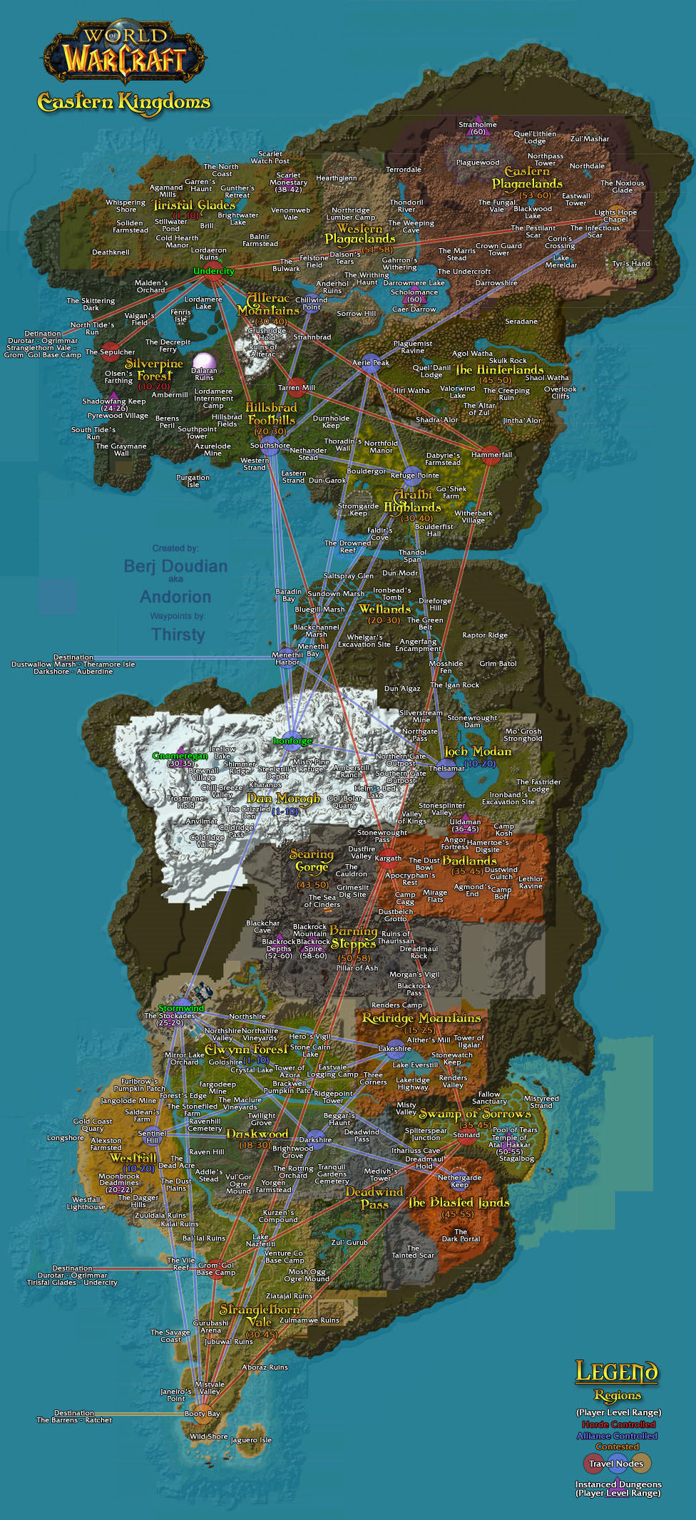 World Of Warcraft Map Eastern Kingdoms