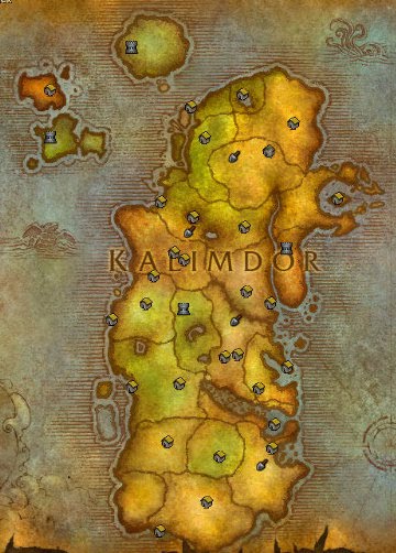World Of Warcraft Map Kalimdor
