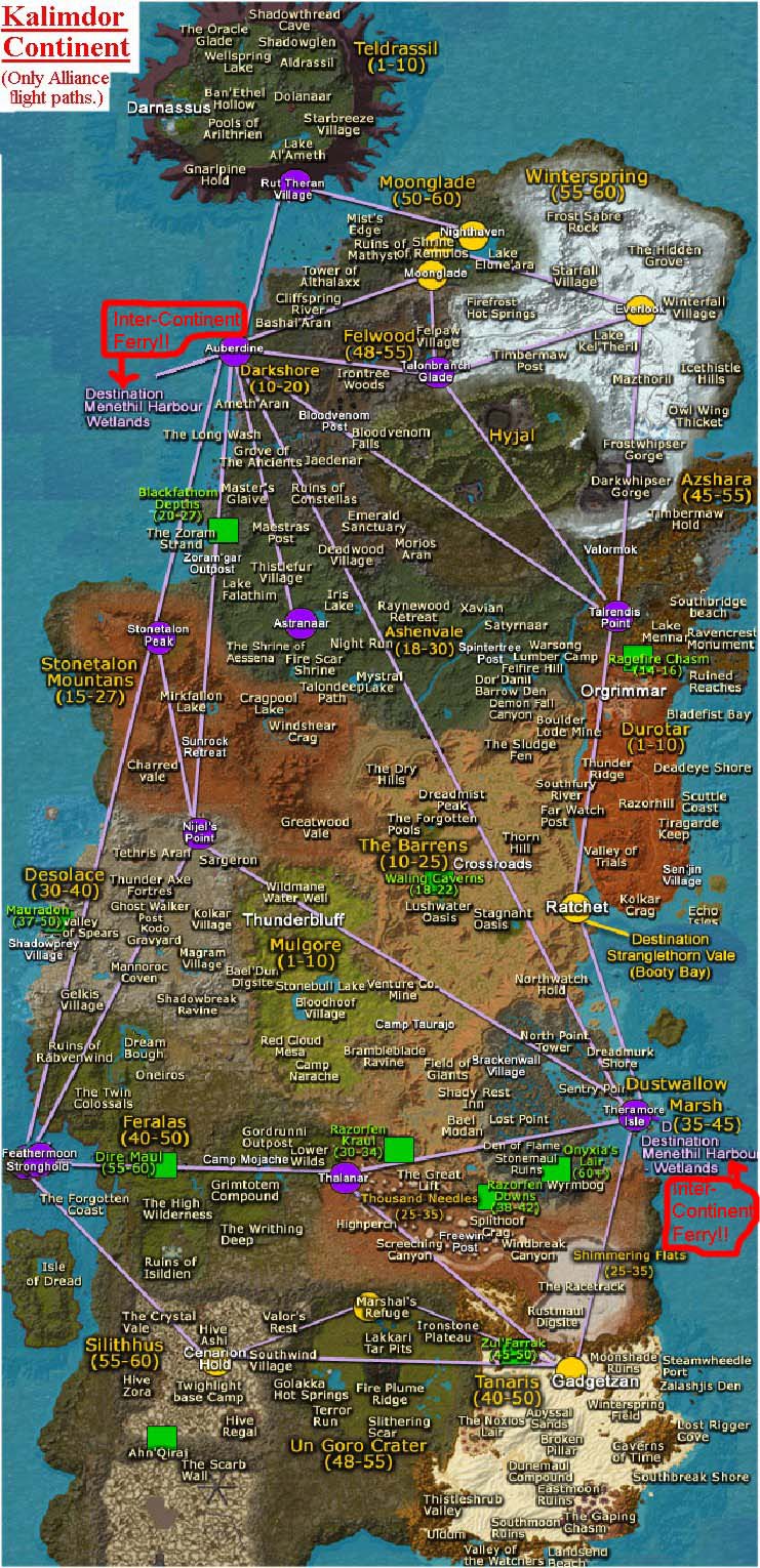World Of Warcraft Map Levels