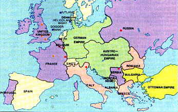 World War 1 Map Of Europe In 1914