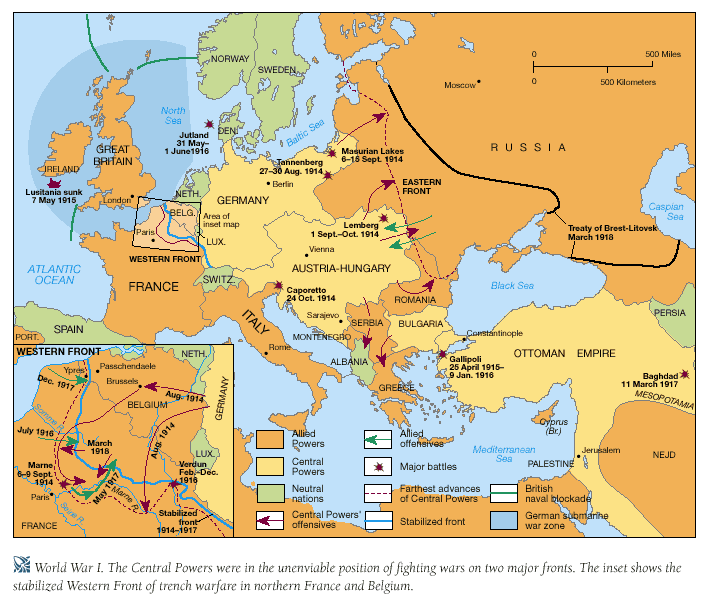 World War 1 Trenches Map