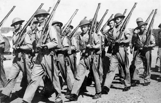 World War 2 Soldiers Marching