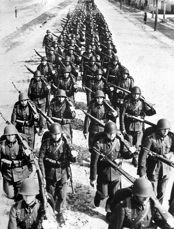 World War 2 Soldiers Marching