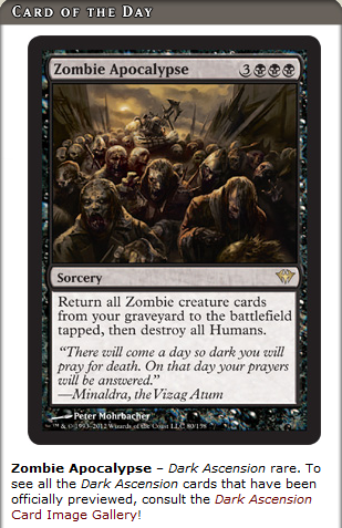 Zombie Apocalypse Card