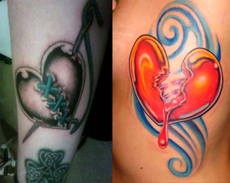 Broken Heart Tattoos For Girls