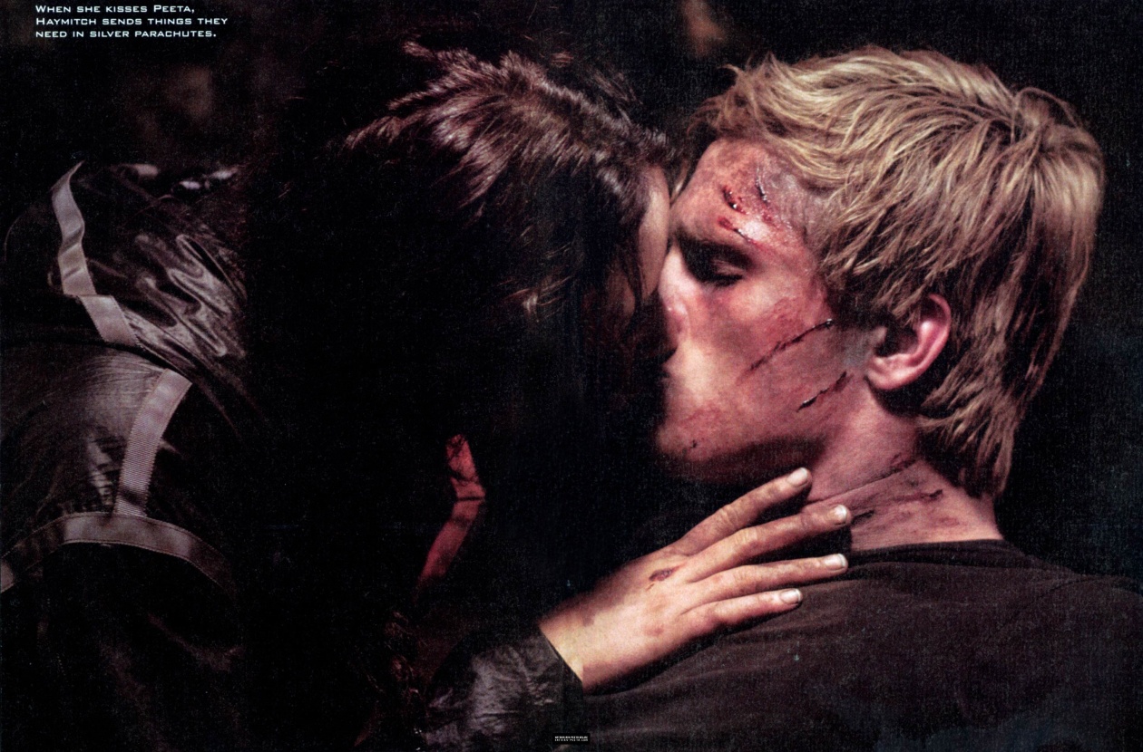 Peeta And Katniss Kissing In The Cave