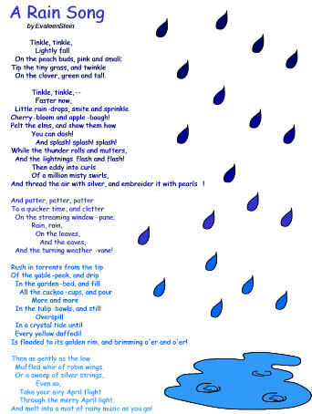 Rain Poems For Kids