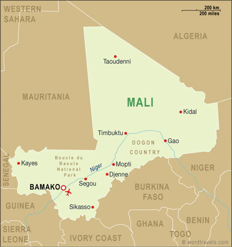 Bamako Mali Map