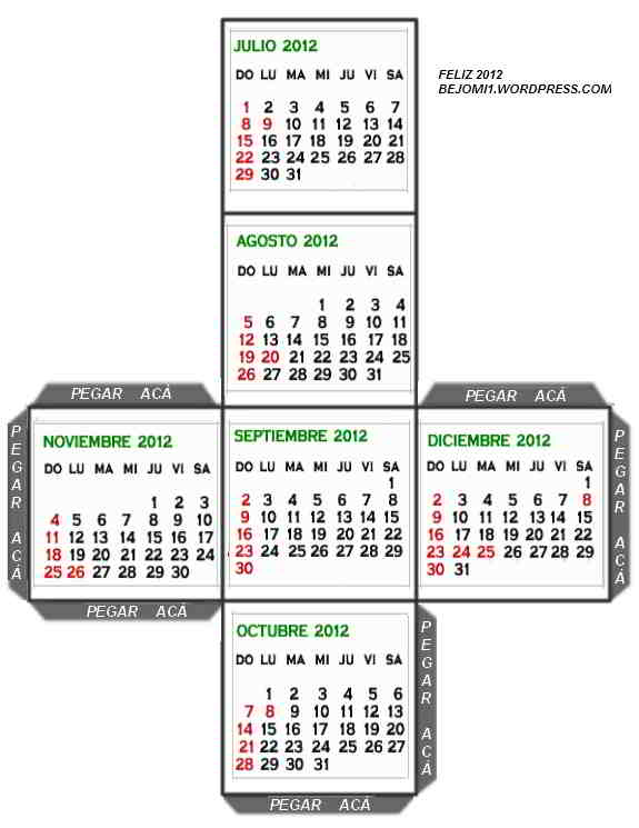 Calendario 2012 Argentina