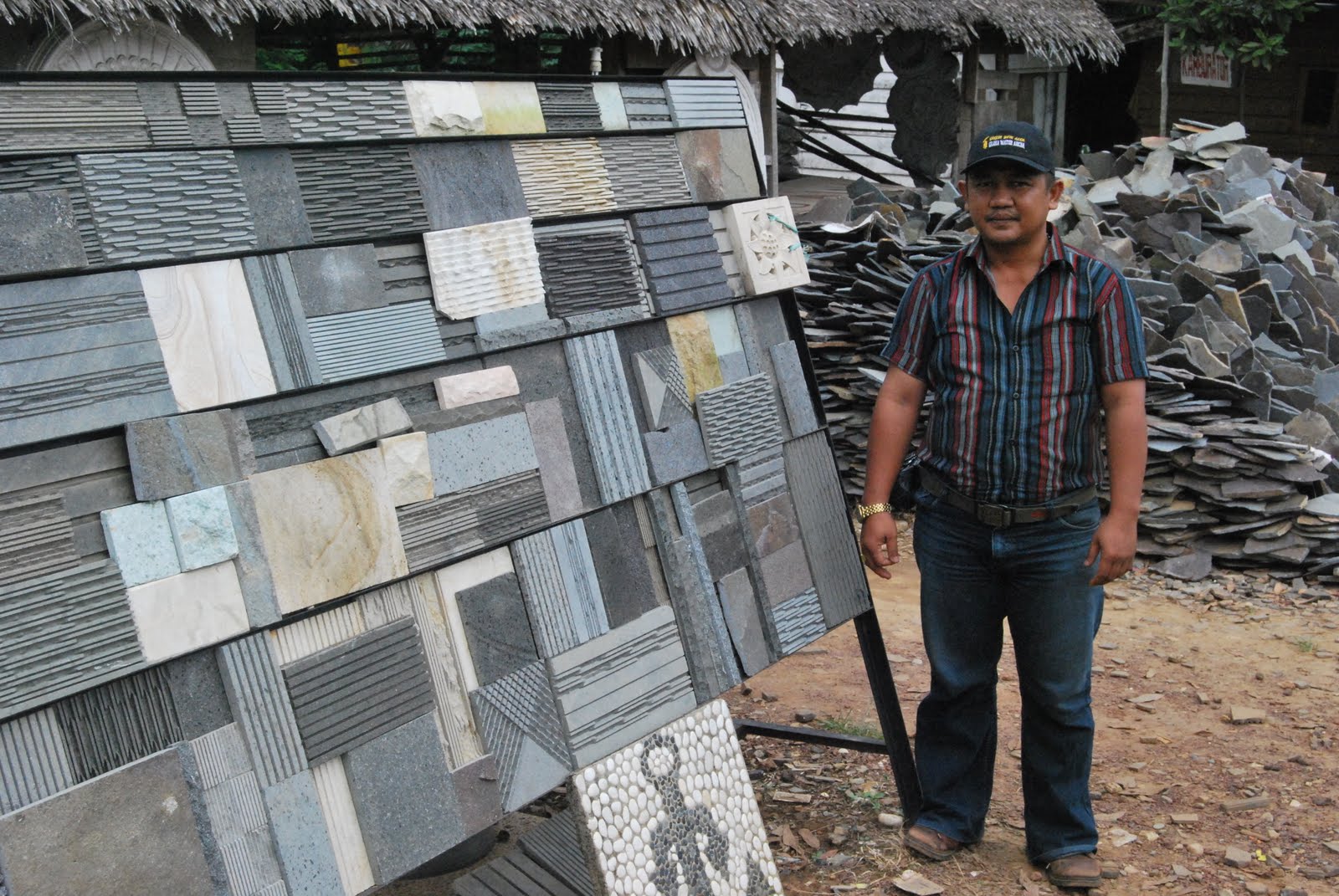 Dinding Batu Alam Minimalis