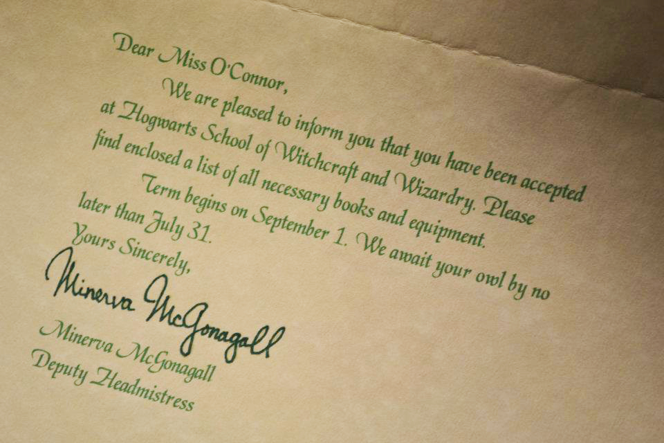 Hogwarts Acceptance Letter Template
