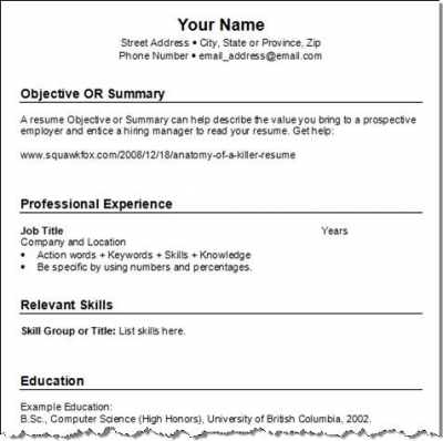 Sample Resume Format Philippines